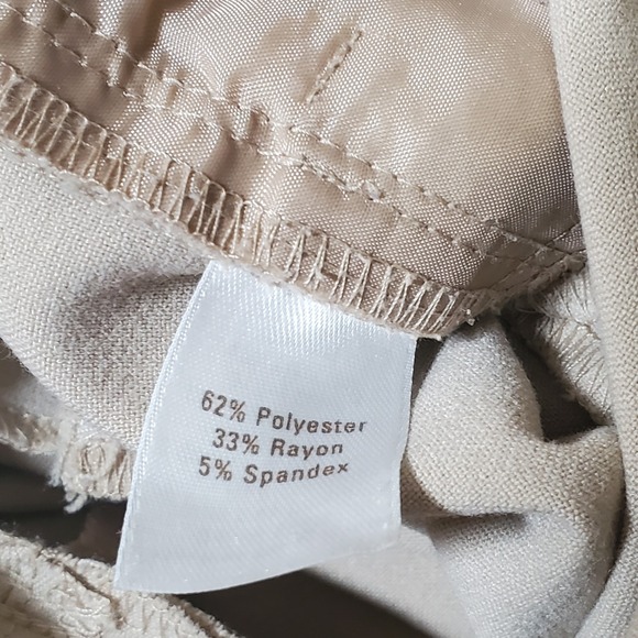Caslon Trouser Dress Pants Womens 10 Beige Mid Rise Flat Front  35X30 Boot Cut - Picture 5 of 5